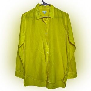 Gap Yellow Oversized Button-Down Shirt – Bright, Breezy, Size Medium